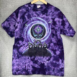 2007 The Dead Purple Tie-Dye Tour T-Shirt Grateful Dead Band Tee sz Large
